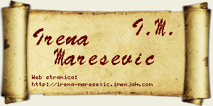 Irena Marešević vizit kartica